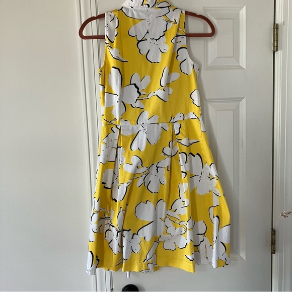 Sandra Darren Women Sleeveless Cotton Sateen Button-down Shirt Floral Dress (8) - Picture 7 of 9